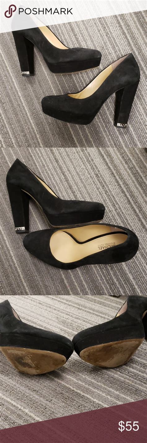 Size 7 Black Suede Michael Kors Pumps 